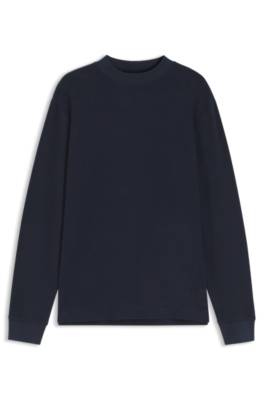Boss Long-sleeved T-shirt in cotton with mock neckline herr – bild 4