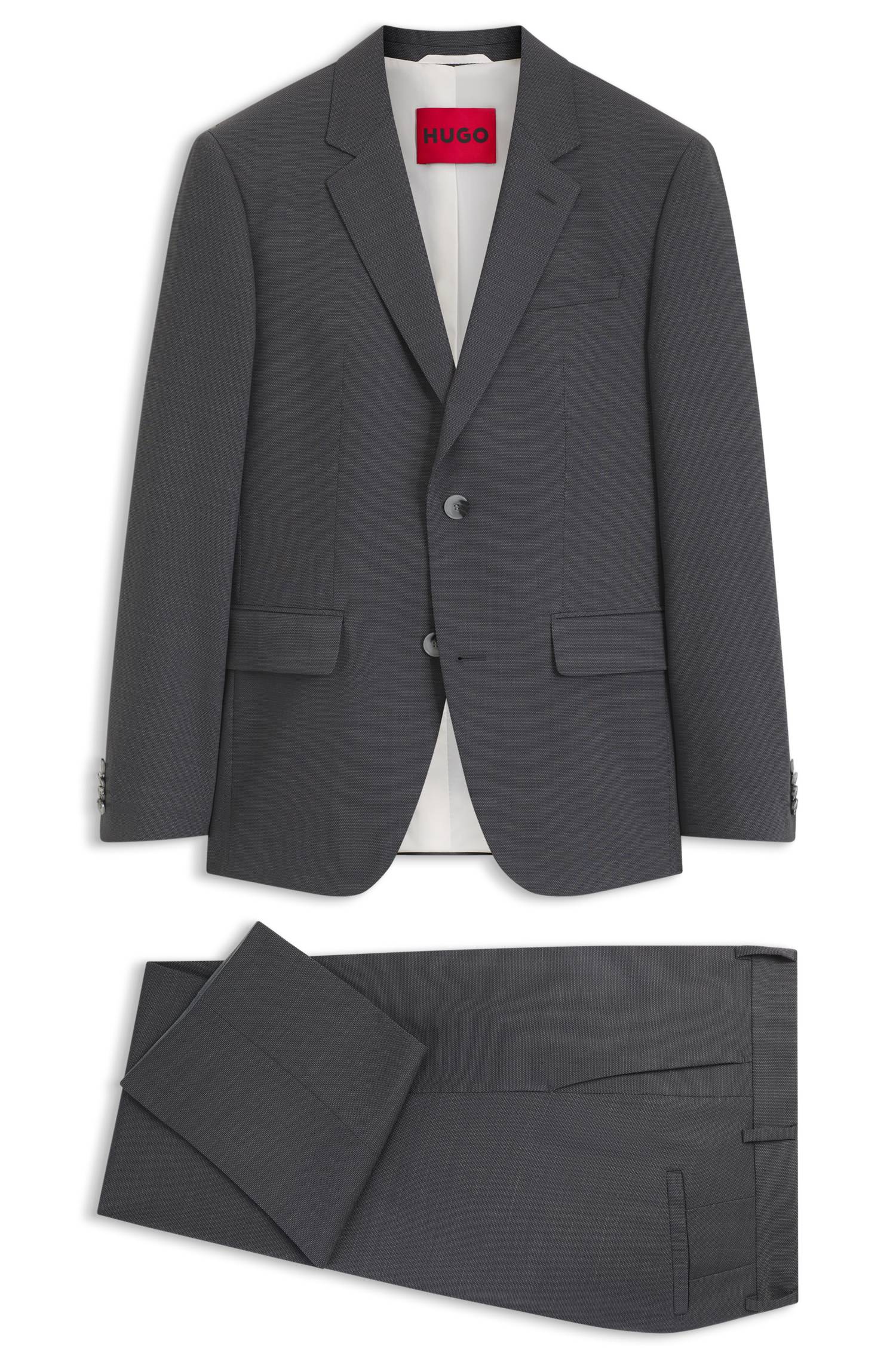 Hugo Two-piece slim-fit suit in performance-stretch twill kostymer herr – bild 4