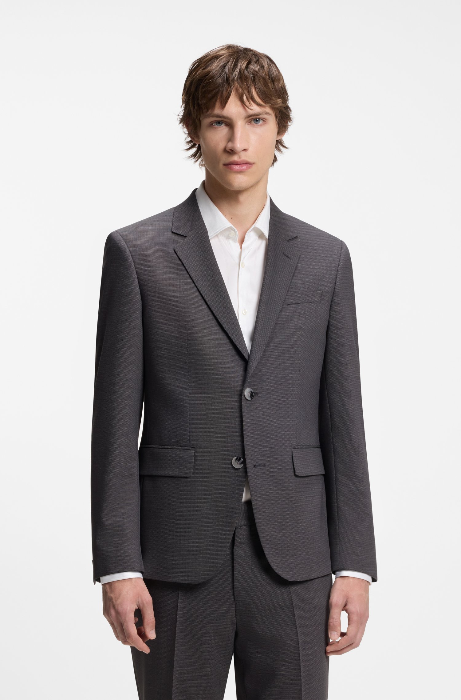 Hugo Two-piece slim-fit suit in performance-stretch twill kostymer herr – bild 2