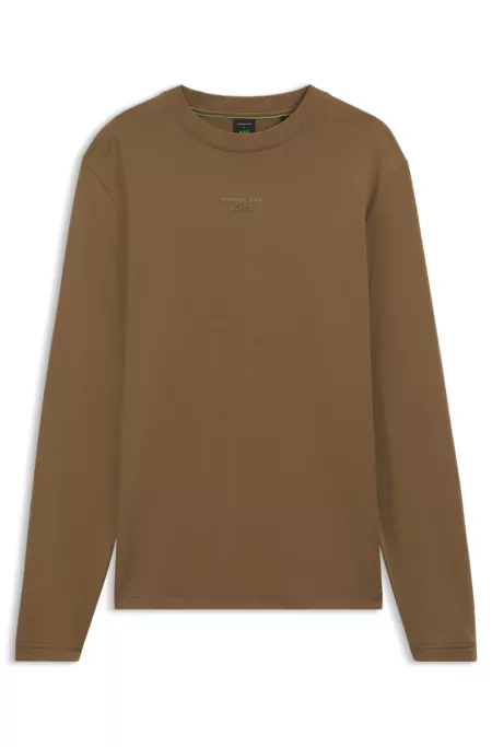 Porsche x BOSS long-sleeved T-shirt with gloss logo