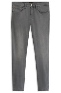 Slim-fit jeans crafted in cashmere-blend denim, Grey