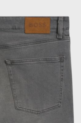 Slim-fit jeans crafted in cashmere-blend denim, Grey