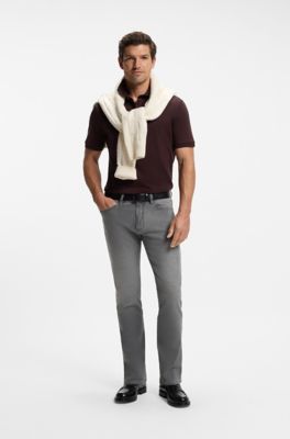 Slim-fit jeans crafted in cashmere-blend denim, Grey