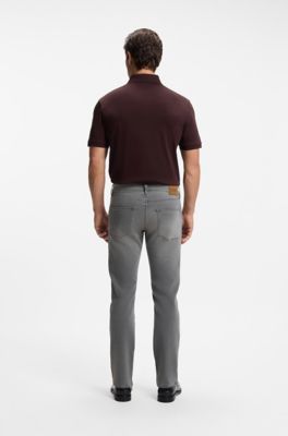 Slim-fit jeans crafted in cashmere-blend denim, Grey