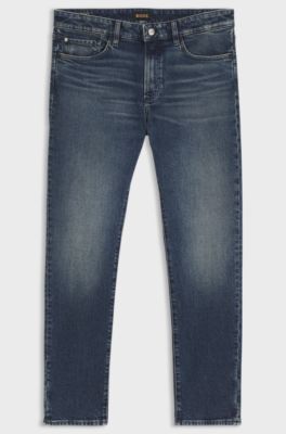 Slim-fit jeans in Italian comfort-stretch denim, Blue