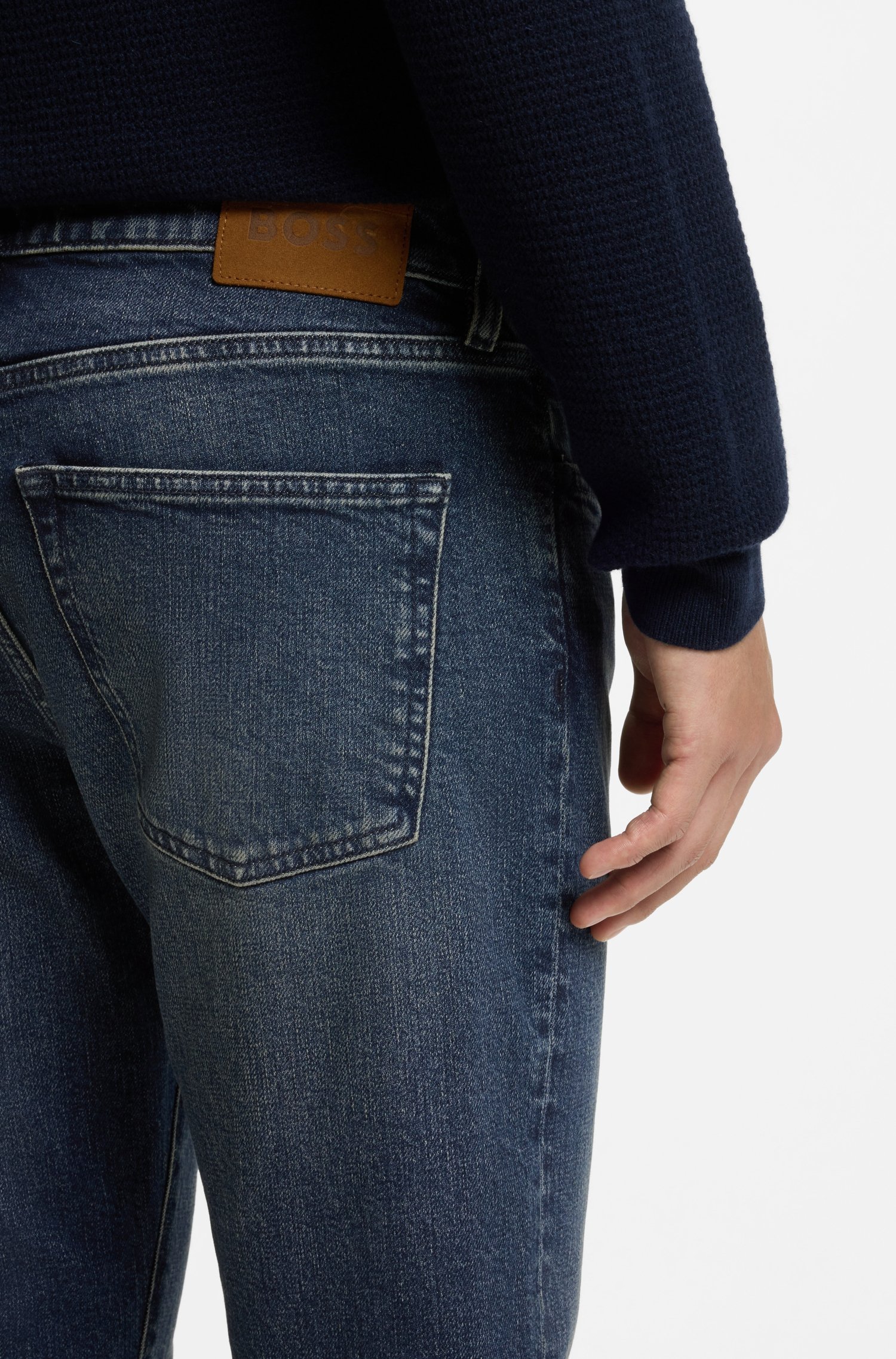 Boss Slim-fit jeans in Italian comfort-stretch denim herr – bild 3