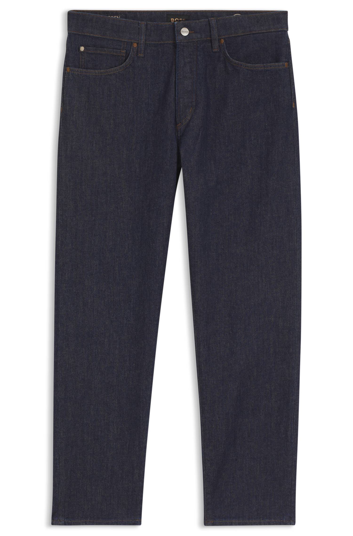 Boss Regular-fit jeans in raw stretch denim herr – bild 4