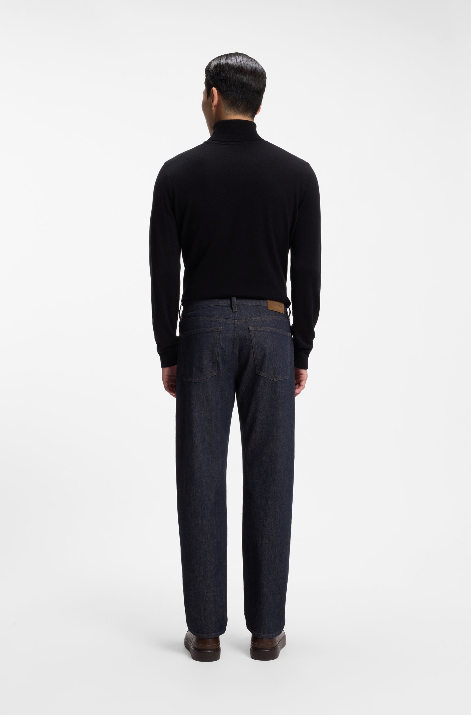 Boss Regular-fit jeans in raw stretch denim herr – bild 2
