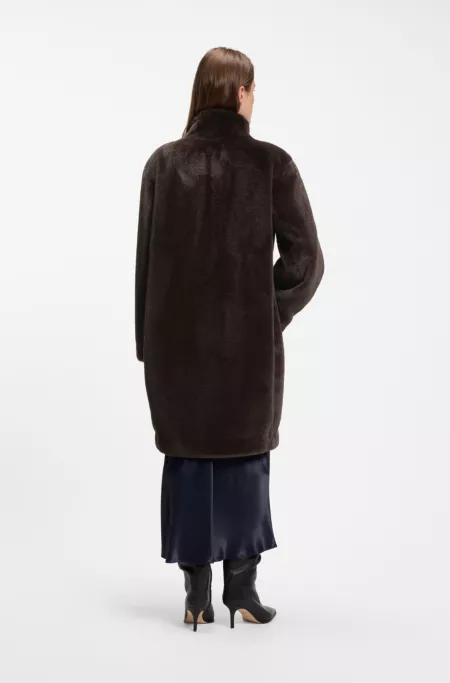Relaxed-Fit Teddy-Mantel
