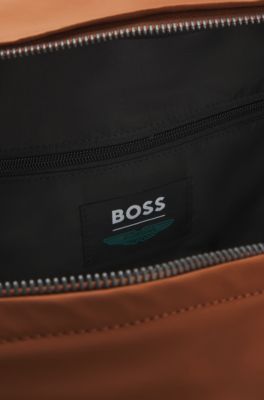 BOSS x ASTON MARTIN holdall with special branding, Brown