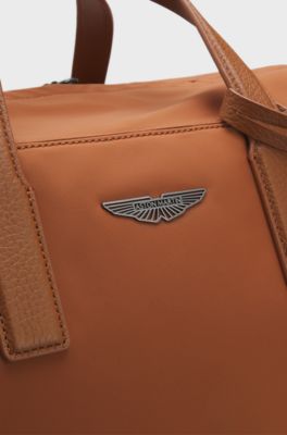 BOSS x ASTON MARTIN holdall with special branding, Brown