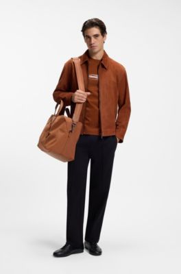 BOSS x ASTON MARTIN holdall with special branding, Brown