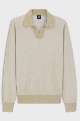 Pull en coton m&eacute;lang&eacute; BOSS SELECTED BY SHOHEI OHTANI, Beige clair