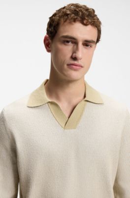 BOSS Selected by Shohei Ohtani cotton-blend sweater , Light Beige