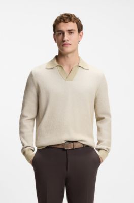 BOSS Selected by Shohei Ohtani cotton-blend sweater , Light Beige
