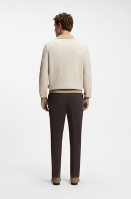 Pull en coton m&eacute;lang&eacute; BOSS SELECTED BY SHOHEI OHTANI, Beige clair