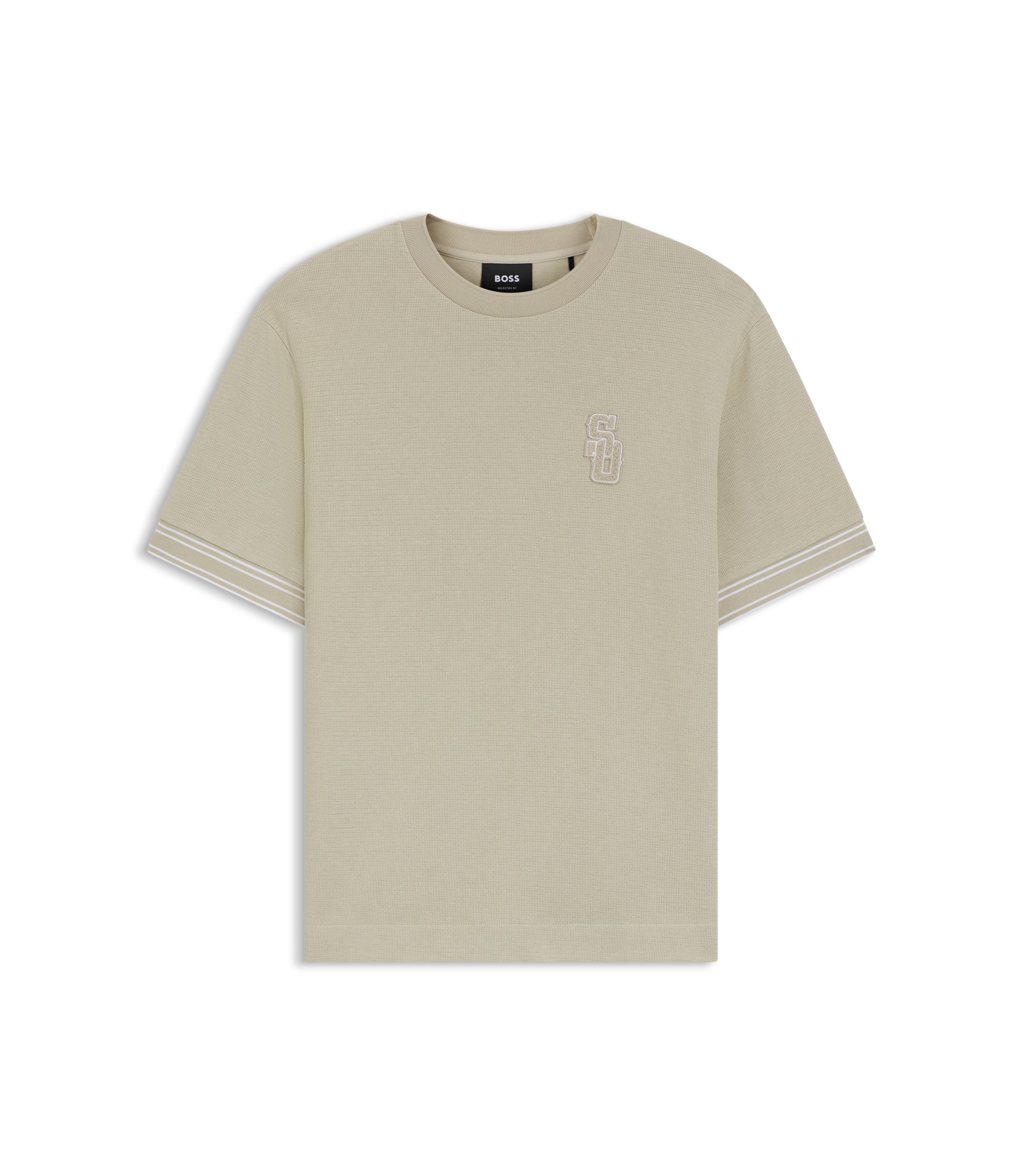 BOSS x SHOHEI OHTANI ポロシャツ ベージュ BOSS（ボス）の「BOSS x SHOHEI OHTANI コットンニット ポロシャツ