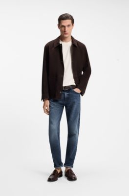 Maine regular-fit jeans in indigo denim, Dark Blue