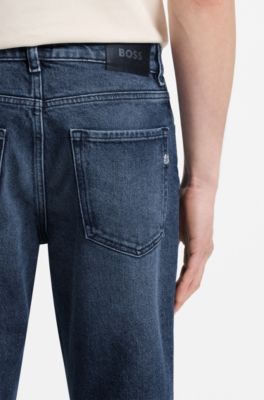 Maine regular-fit jeans in indigo denim, Dark Blue