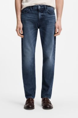 Maine Regular-Fit Jeans aus indigoblauem Denim, Dunkelblau