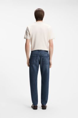 Maine regular-fit jeans in indigo denim, Dark Blue