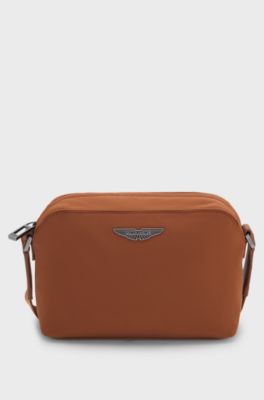 BOSS x ASTON MARTIN crossbody bag with special branding, Brown