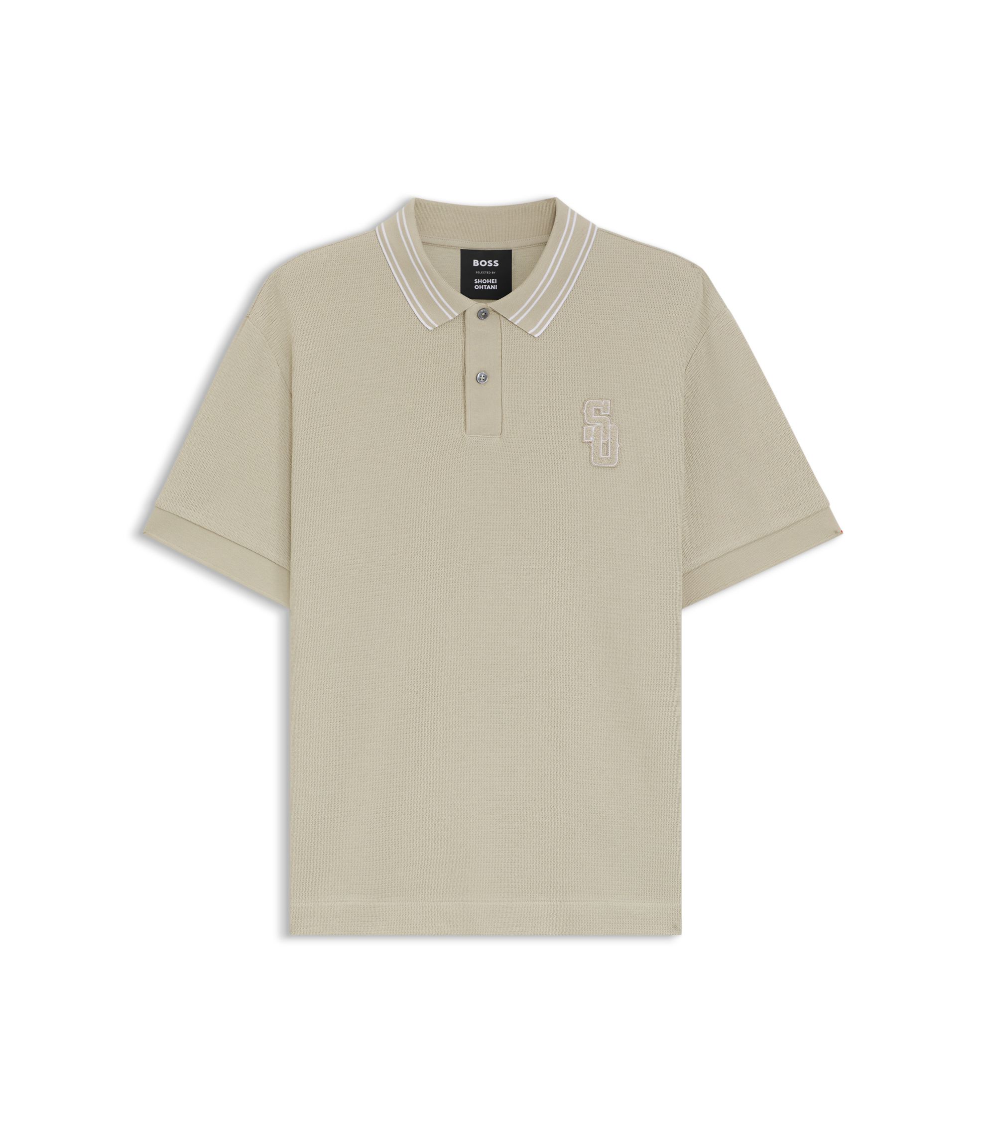 BOSS × Shohei Ohtani ポロシャツ ライトブルー 新品 BOSS デカロゴポロシャツ 半袖Tシャツ S ライトブルー 大谷翔平 (Hugo