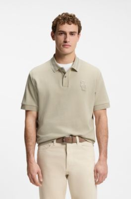 BOSS Selected by Shohei Ohtani relaxed-fit polo shirt , Beige