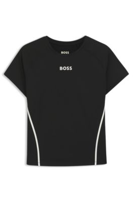 Active slim-fit T-shirt with moisture management, Black