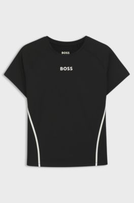 Active slim-fit T-shirt with moisture management, Black
