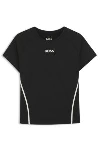 Active slim-fit T-shirt with moisture management, Black