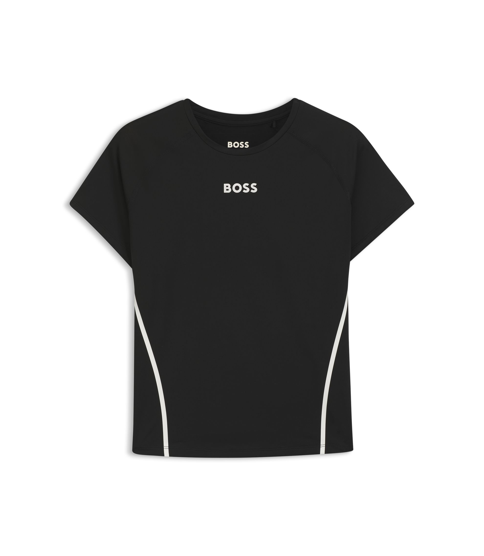 BOSS - Active slim-fit T-shirt with moisture management - Black