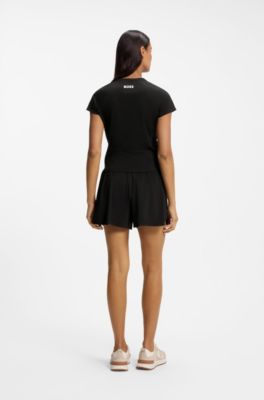 Active Slim-Fit T-Shirt mit feuchtigkeitsableitenden Eigenschaften, Schwarz