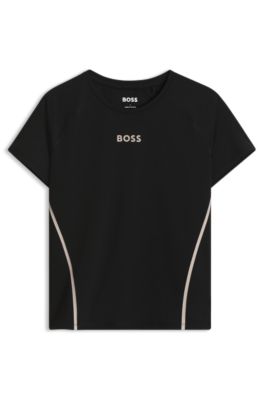 Active slim-fit T-shirt with moisture management, Black