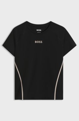 Active slim-fit T-shirt with moisture management, Black