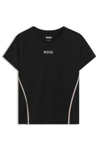 Active slim-fit T-shirt with moisture management, Black