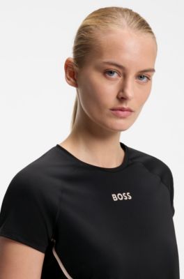 Active slim-fit T-shirt with moisture management, Black