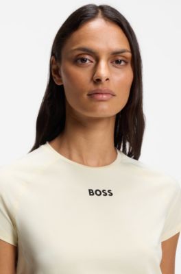 Active Slim-Fit T-Shirt mit feuchtigkeitsableitenden Eigenschaften, Hellgelb
