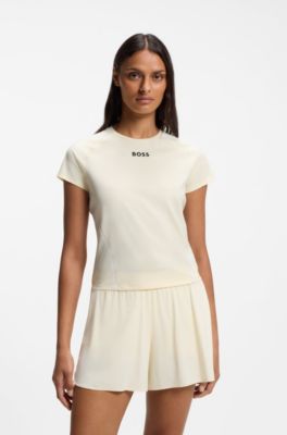Active Slim-Fit T-Shirt mit feuchtigkeitsableitenden Eigenschaften, Hellgelb