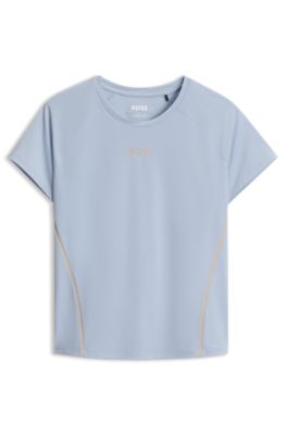 Active slim-fit T-shirt with moisture management, Light Blue