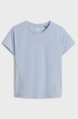 Active slim-fit T-shirt with moisture management, Light Blue