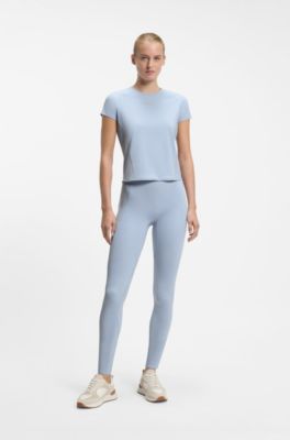 Active slim-fit T-shirt with moisture management, Light Blue
