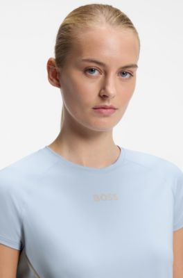 Active slim-fit T-shirt with moisture management, Light Blue