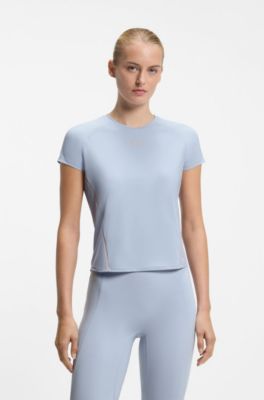 Active slim-fit T-shirt with moisture management, Light Blue