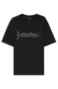 Porsche x BOSS T-shirt with gloss artwork, Black