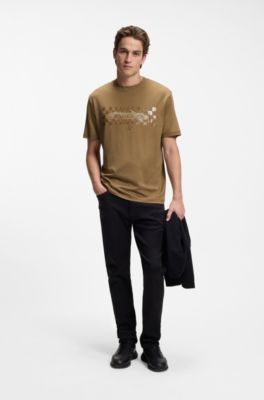 Porsche x BOSS T-shirt with gloss artwork, Brown