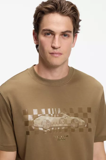 Porsche x BOSS T-Shirt mit glänzendem Artwork