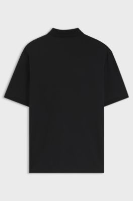 Porsche x BOSS Polo con logo lucido, Nero
