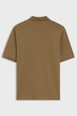 Porsche x BOSS polo shirt with gloss branding, Brown