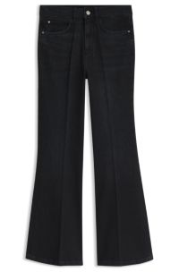 Flared-fit jeans with a blue overdye wash, Dark Blue